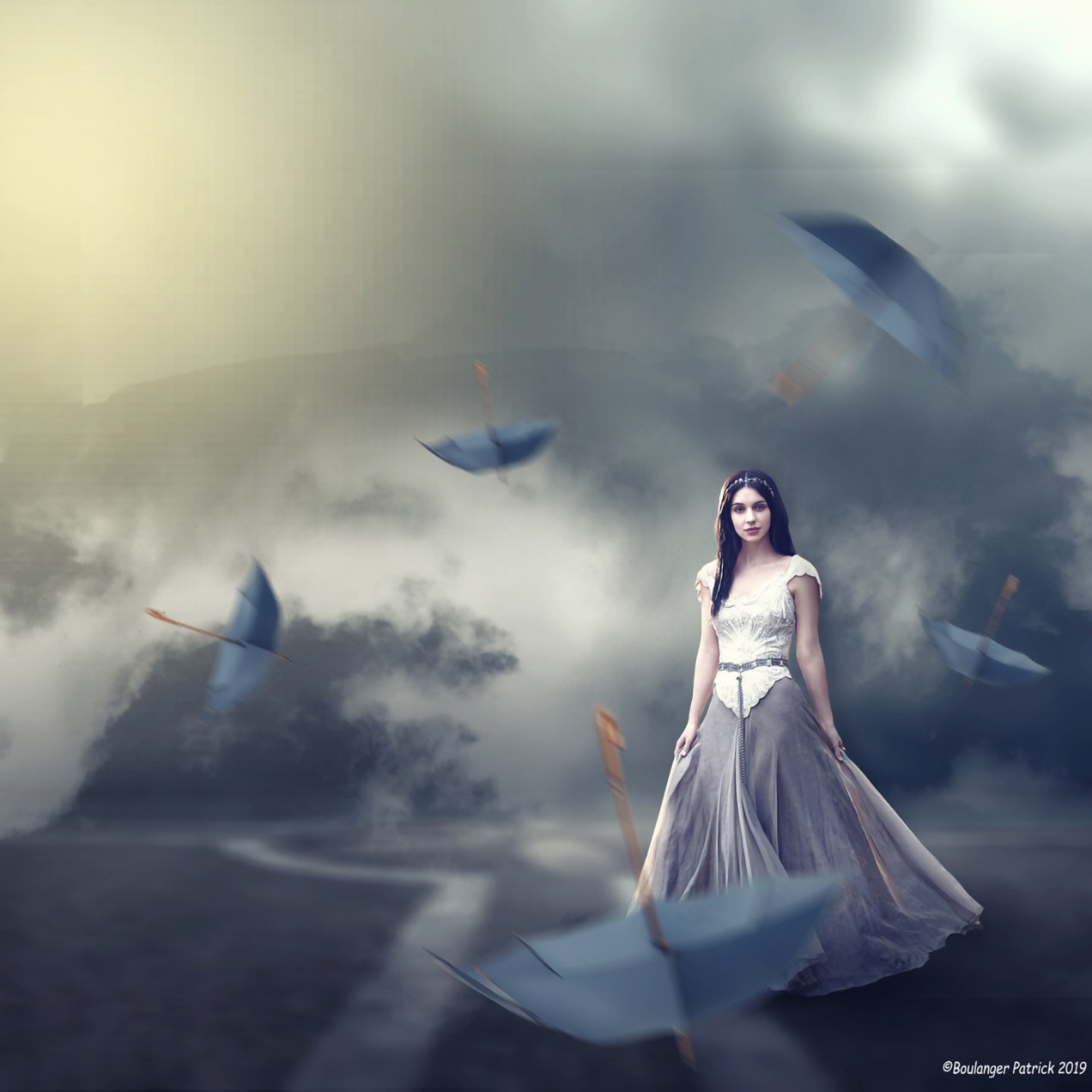 la fille aux parapluies