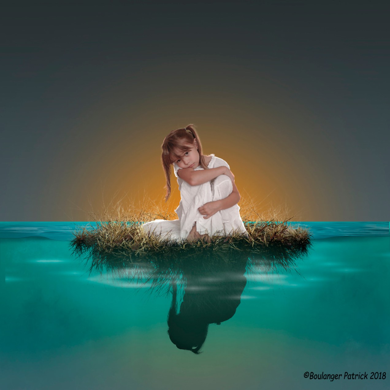 la fille sur l herbe