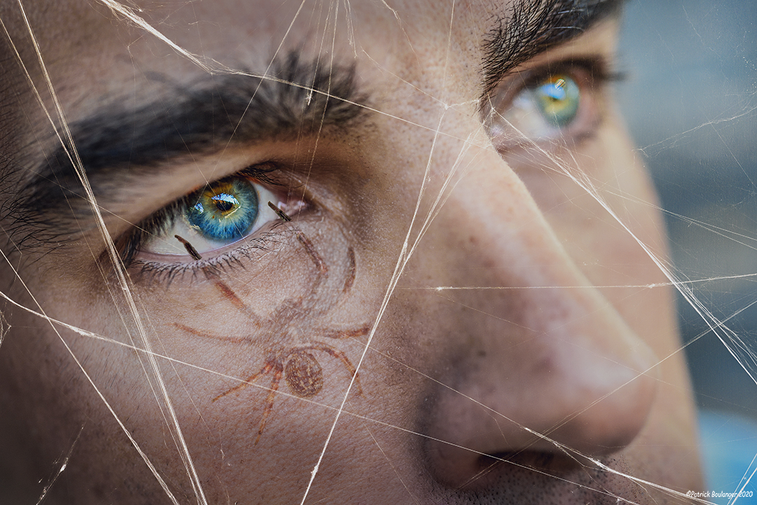 Macro shot of man's eye